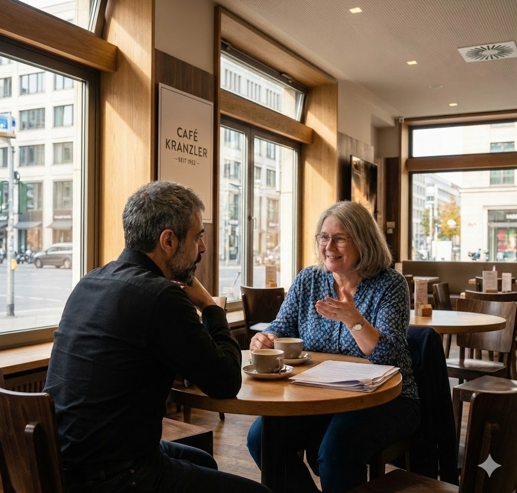 Persönliches Beratungsgespräch zwischen Betreuer und Klient